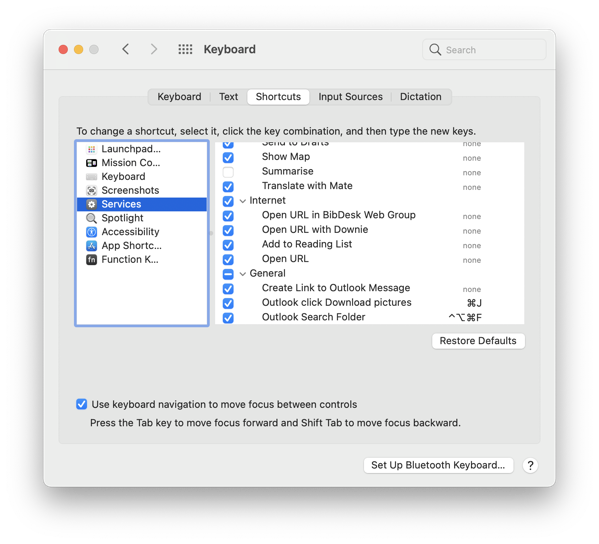 Outlook download pictures keyboard shortcut